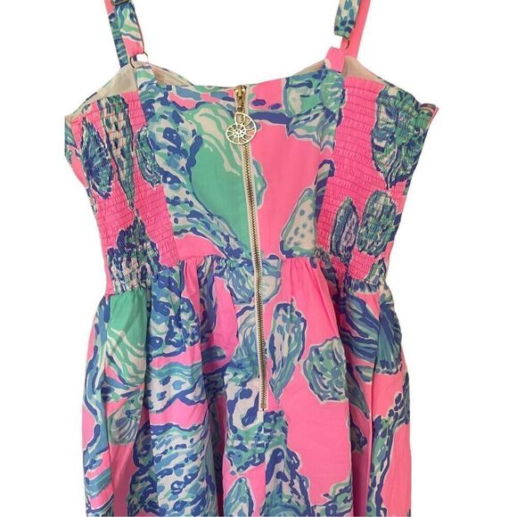 Lilly Pulitzer Womens Multicolor Seashells Ardleigh Fit And Flare Dress Size 00 - Picture 4 of 12
